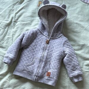 Simple Joys by Carter's Cozy Gray Hoodie Sweatshirt